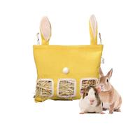 AHUAN Thickened Guinea Pig Hay Feeder with Metal Hooks, Storage Dispenser Hay Feeder Rabbit Removable for Farm(Yellow,B)
