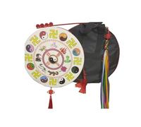 AHUAN Traditional Frame Drums for Adults, Music Lover Buffalo Drum with Drum Stick, Bag Percussion Instrument Hand Drum for Meditation(35cm,B)