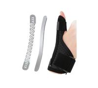 AHUAN Trigger Thumb Splint Removable Washable, Unisex Trigger Finger Splint for Broken Sprain Trigger Finger Brace Immobilizer(1PCS,Basic Black)