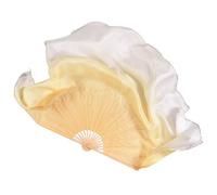 AHUFGN Belly Dance Fans Dance Fan Real Silk 86cm Gradient Folding Veil Hand Paint Bellydance Folk Square Dancer Show Props(Color 4,1pcs Right 1pcs Left)