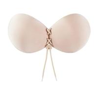 AHUFGN Invisible Bra Seamless Self Adhesive Bra Strapless Push Up Wireless Stick On Sexy Lingerie Invisible Silicone for Women Girl(Khaki C,A)