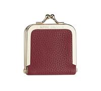 AHUFGN Kiss Lock Purse Women's Wallet Elegant WalletGenuine Leather Cute Mini Jewelry Ring Necklace Storage Slim Coin Holder Pouch Purse with Kiss Lock(Wine Red)