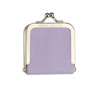 AHUFGN Kiss Lock Purse Women's Wallet Elegant WalletGenuine Leather Cute Mini Jewelry Ring Necklace Storage Slim Coin Holder Pouch Purse with Kiss Lock(Light Purple)