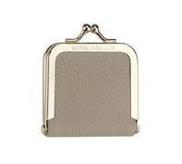 AHUFGN Kiss Lock Purse Women's Wallet Elegant WalletGenuine Leather Cute Mini Jewelry Ring Necklace Storage Slim Coin Holder Pouch Purse with Kiss Lock(Elephant Grey)
