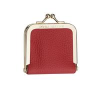 AHUFGN Kiss Lock Purse Women's Wallet Elegant WalletGenuine Leather Cute Mini Jewelry Ring Necklace Storage Slim Coin Holder Pouch Purse with Kiss Lock(Red)