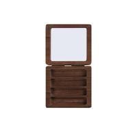 AHUFGN Mini Watercolour Set 1pc Black Walnut Wood Square Painting Box With Palette 0.5ml Half Pans For Watercolor Subpackage Storage Art Supplies(Empty Wooden Box)