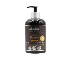 ahuhu ESSENTIAL ANTI-AGE Shampoo (500ml) - Hair Shampoo with Radiancyl & Peppermint Extract, Reduces Hair Loss, Promotes Hair Density & Volume, Silicone-Free, for Men & Women, Vegan Hair Care