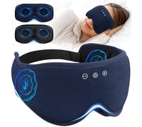 AHUIARGY Bluetooth Sleep Mask with 2 Removable 3D Contoured Cup, Bamboo Cotton Sleeping Headphones for Side Sleepers with Timming Setting, Blackout Eye Mask for Sleeping Travel Meditation Men Women