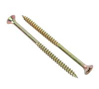 AHUNTTER 100 Pack 6mm x 100mm Pozi Head Wood Screw Set M6 Steel Countersunk Long Screws for Wood