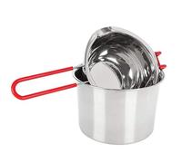 AHUNTTER 600ml (20oz) Double Boiler Large Capacity 304 Stainless Steel Melting Pot Set of 2 (Universal Insert & Bottom) for Butter Chocolate Cheese Caramel Soap Candle Making Wax Melting