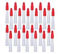 AHUNTTER 96PCS Caulk Nozzles Caps Set for Silicone Sealant, Re-sealable Mastic Spare Cartridge Nozzles Screw Covers 48 White Caulking Nozzles + 48 Red Caulk Caps Nozzle Caps for Caulking Gun