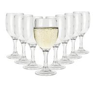 AHUNTTER Set of 8 Small Plastic Wine Glasses 130ml Unbreakable Reusable Polycarbonate Clear Red Wine Glasses for Party Camping Picnics Hot Tubs Pools