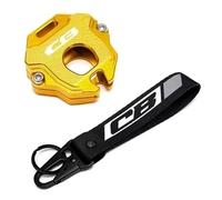 AHUTCYK Motorcycle key protective case For Hon@&da CB650R CB500F CB500X CB125R CB300R CB1100 CB1000R CB 650R 500X Motorcycle Key Cover Case Shell Keyring(KKCR Gold)