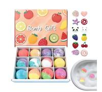 Ahuuen Bath Balls Set - Body Cleanser with Toy Inside - Fruit Design Bath Ball - for Relaxation Home Travel Bathroom Hotel Birthday
