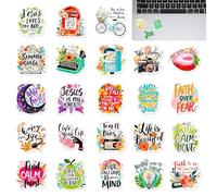 Ahuuen Bible Stickers for Laptop - Waterproof Cartoon Scrapbook Decals,50X Cute Journaling Stickers, Colorful Jesus Stickers for Scooter, Phone Case