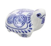 Ahuuen Blue and White Porcelain Turtle Statue | Miniature Turtle Figurine for Fish Tank,Ceramic Tortoise Ornament Animal Collectibles for Landscape Desk Tabletop Home Garden