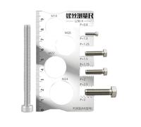 Ahuuen Bolt Thread Checker,Screw Measuring Tool - Space Saving Measuring Gauge Tool for Bit Bolt Nut Screw Craft Industry and Home Use