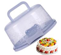 Ahuuen Cake Transport Box, Round Transport Box, Cake Holder with Lid, Cake Bell for Cake Muffins, Cake Container with Lid and Handle for the Wedding Party of the Bakery, 26 x 22 x 12.5 cm
