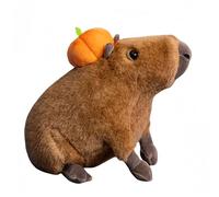 Ahuuen Capybara Plush Toy - Pumpkin Realistic Toys - Soft Stuffed Cute Doll - for Home Living Room Sofa Shelf Birthday Desk Friend Fans Boys Girls Kids Enthusiasts