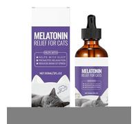 Ahuuen Cat Sleep Aid, 60ML Stress Relief Solution, Cat Calming Supplements, for Senior Pet Kitten Puppy Health Stress Tension Travel Home Night Time