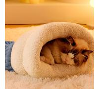 Ahuuen Cat Sleeping Bag | Cat Nest Sleeping Bag | Cat Winter Warm Sleeping Bag | Soft Plush Large Cat Sack | se-lf Warm Cat Bed | Hideaway Sleeping Cuddle Cave | Pet Snuggle Sack For Cats Up To 5kg