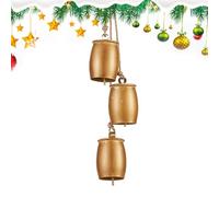 Ahuuen Christmas Bells for Decoration,Metal Christmas Cow Bells with Rope | Handmade Home Decor for Birthday Holiday Weddings Party Fireplace Garden Yard Wreaths Door