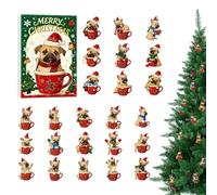 Ahuuen Countdown Calendar | 2D Acrylic Dog Themed 24 Days Cute Toy - Cute Dog Countdown Calendar | for Kids Boys Girls Teens Adults Men Women Family Holiday Season Home Stocking Stuffer Party