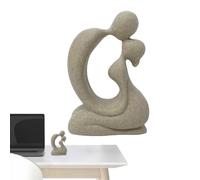 Ahuuen Couple Sculpture - Abstract Resin Couple Statue Figurine,Sculpture Ornament with Abstract Design for Bridal Marriage Engagement Decorations Bedroom Room Home Family Birthday