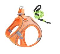 Ahuuen Dog Harness and Leashes, Harness and Leashes Medium Size Dog, Reflective Puppies Kitten Cat Vest for Car Travel Training Veterinary Visits Outdoor Night Walking