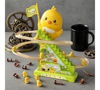 Ahuuen Electric Duck Stair Climbing Toy - Electric 12-Duck Climbing Stairs Racer Track Toy,Music and LED Flashing Lights Funny Game for Toddler Preschoolers Girls Boys Early Learning