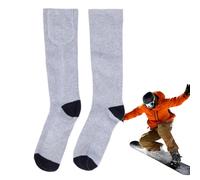 Ahuuen Electric Socks for Men - 3 Heat Levels Winter USB Heated Socks 2200mAh - Foot Warmer Anti-Slip Warm Gear for Outdoor Work Camping Winter Cycling Cold Weather Hiking Riding Skiing Snow