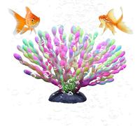 Ahuuen Fish Tank Decoration - Soft Silicone Gradient Color | Artificial Coral Aquarium Statue - for Pond Bedroom Study Room Library Restaurant Apartment Urban Dwellers