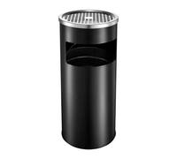 Ahuuen Garbage Can | Stainless Steel Fireproof with Ashtray 30L | Commercial Waste Container with Lid,for Indoor Outside Commercial Hotel Patio Garden Backyard
