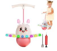 Ahuuen Hopping Ball - Balance Board Jumper | Light-up Bouncy Equipment with Bunny Ears for Toddler Girls Sports Activities Outdoor Games Indoor