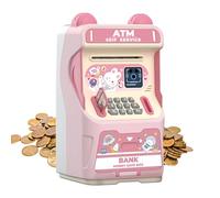 Ahuuen Kids ATM Bank | Electronic with Music Facial Recognition,ATM Machine Kids Safe Bank | for Boys Girls Home Preschool Learning Education Birthday Christmas Holiday