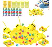 Ahuuen Kids Fishing Game - Bee Magnetic Game - Educational Playgame Interactive Toy for Girl Boy Home Playtime School Preschoolers Travel Develop Skills