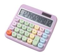 Ahuuen Large Desk Calculator, Large Buttons 12 Digit Calculator, 15-Degree Tilt Screen 5-Inch LCD Display Colorful Adding Machine for Finance Business Workplace Accounting School