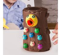 Ahuuen Magnetic Bird Toy | Woodpecker Worm Toy | Childrens Learning Games | Worm Catching Game | Child Interaction Preschool Learning Toys For Kids Age 2 3 4