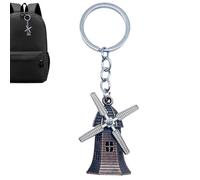 Ahuuen Metal Keychain - Retro Keyring | Metal Keychains Vintage Windmill Shape Keyring Key Chains Ornaments for Jewelry Bag