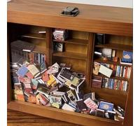 Ahuuen Miniature Book Display | Tiny Bookshelf Model | Shake Away Your Anxietys Bookshelf | Book Display Case Cabinet | Creative Bookshelf Desktop Ornaments For Book Lovers | Stress Reliever