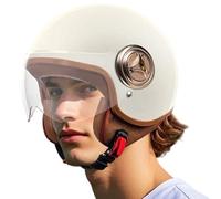 Ahuuen Motorcycle Helmets | Open Face Half Biker Helmet - Bicycles Accessories for Mountain Dirt Biking Street Racing Electric Scooter Moped Road Cycling Motocross