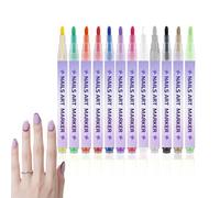 Ahuuen Nail Pens | Quick-Drying 12-Piece Professional,Kids Gel Nail Design Drawing Pens - for Drawing Painting Dotting Graffiti Girls Kids Teens Adults Beginners