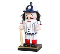 Ahuuen Nutcracker Decoration | Desktop Traditional Baseball Football Player Nutcracker Soldier Figurines 6 Inch - Wooden Christmas Ornaments for Holiday Bookshelf Desktop Fireplace Party Table