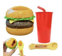 Ahuuen Pretend Play Food | Hamburger Stress Toys,Burger Shape Role Feeding Fidgets Toys | for Toddler Boys Girls Preschool Kindergarten Classroom Home Travel Nursery Birthday Holiday