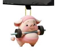 Ahuuen Rear View Mirror Charm 2D Acrylic,Interior Swine Ornament - Aesthetic Decoration Pendant Cute Swing Ornament for Bag Car Interior Rear View Mirror Keychain Home Window Wall Door Decor
