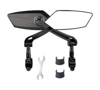 Ahuuen Rear View Mirror for Bike | Bicycles Lens 360 Degree Adjusted | Shockproof Handlebar Bike Mirror for Sport Mountain Cycling Dirt Touring Commuting Road Travel Fitness Beach Riding