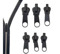 Ahuuen Replacement of the zip puller, 6 pieces robust zip fixer accessories for robust zip heads, removable zip puller repair kit, multifunctional