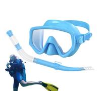 Ahuuen Snorkeling Gear for Adults | Silicone Scuba Diving Snorkeling Set | Panoramic Wide View Silicone Face Cover Set for Water Sports Swimming Training Beach Trip Underwater