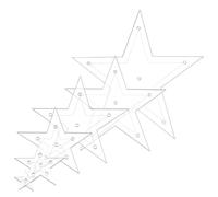 Ahuuen Star Sewing Template, Hand Quilting Star Stencils | Precise Pentagram Stencil Knitting Ruler for Weaving Cropping Binding Hemming Applique Scrapbooks