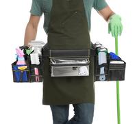 Ahuuen Waist Tool Bag - Waterproof Work Belt Apron,Multi-Pocket Pouch Adjustable Toolbelt for Housekeeping Apron Gardening Carpenter Electrician Plumbing Cleaning